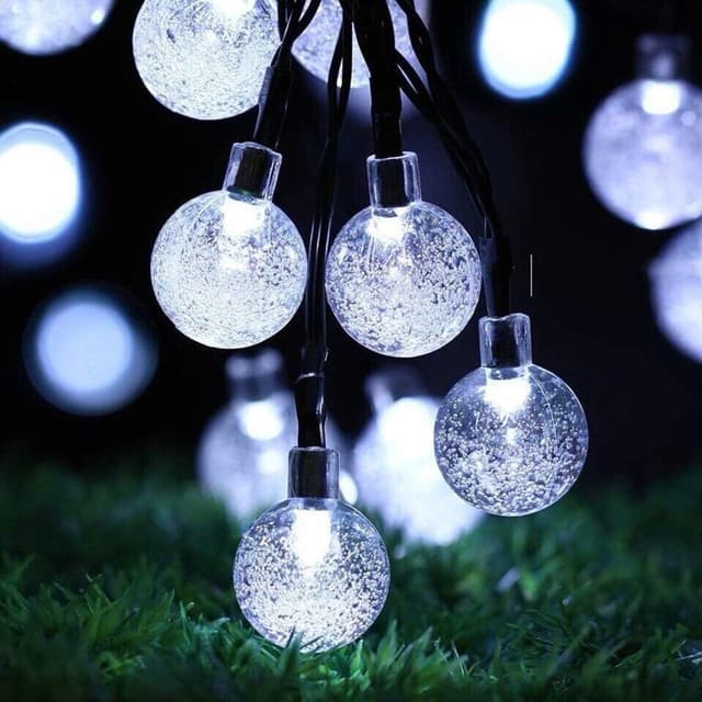 Detalle de Oreunik solar string lights 50 LED, 8 modes