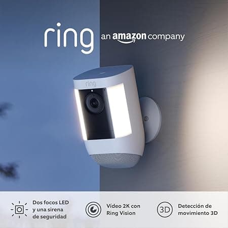 Imagen de Ring Spotlight Cam Pro Battery con vídeo 2K y detección 3D 📹 en OfertitasTOP