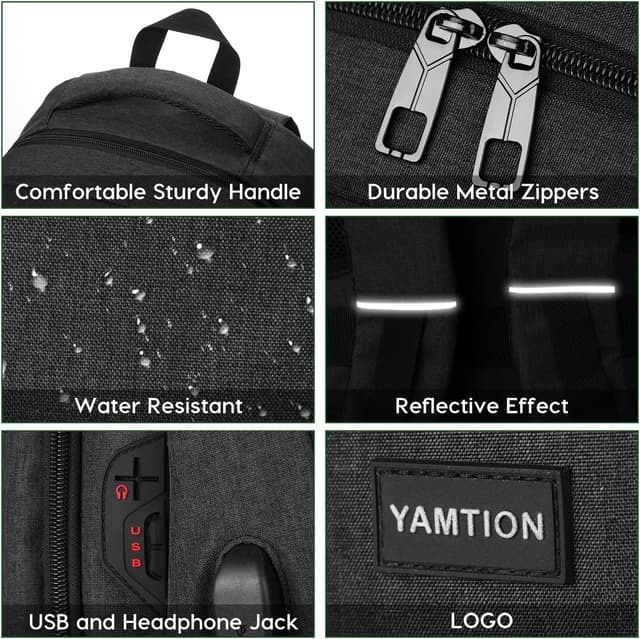 Detalle de YAMTION Mochila Escolar 17.3" para Estudiantes