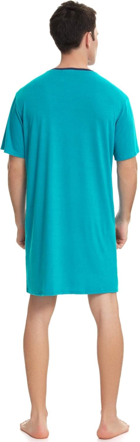 Detalle de Enjoyoself Uomo maglie pigiama in cotone (camicia lunga da notte) S–XXL