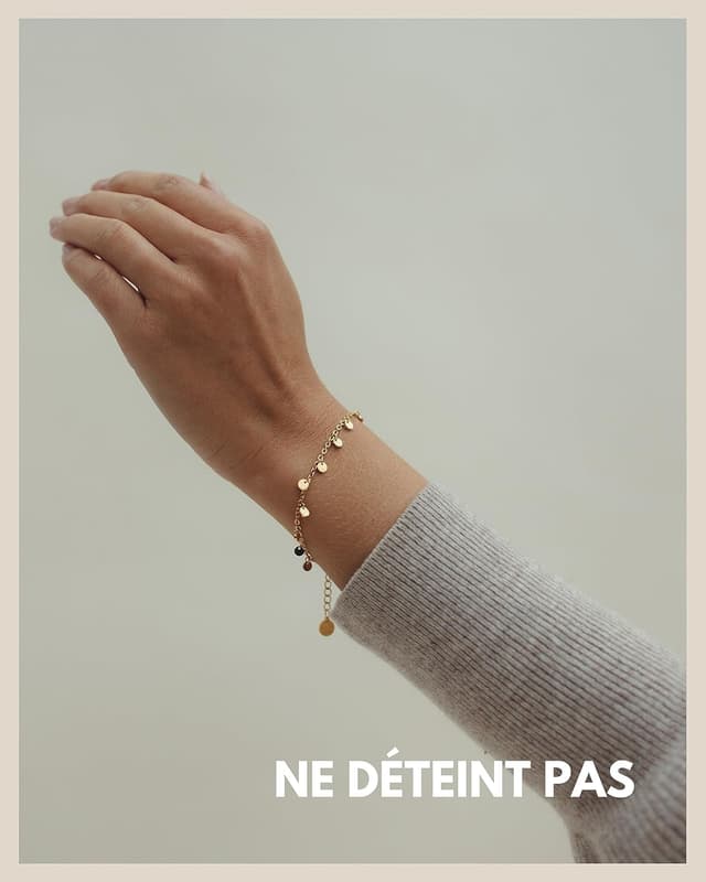 Detalle de GD GOOD.designs EST. 2015 Bracelet à plaquettes, 12 coins ronds, résistant à l'eau