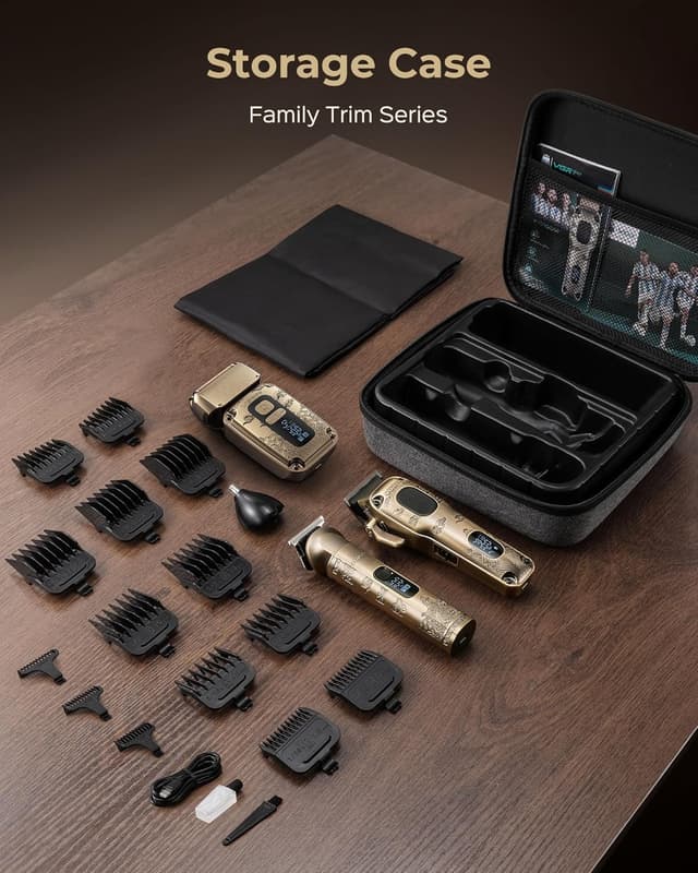 Detalle 2 de Vgrpro Hair Clippers & Trimmers Set for Men with Waterproof Foil Shaver, Cordless, 4-Speed LED Display