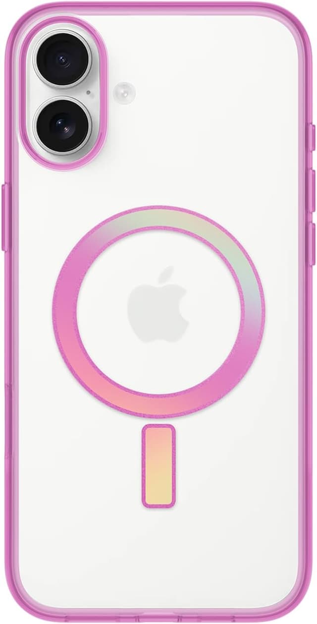 Detalle de OtterBox Clear Case Series con MagSafe per iPhone 16 Plus (Rosefinch) con protezione antiurto e Camera Control