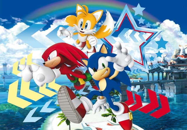 Detalle de Clementoni Supercolor Puzzle Sonic (27267) – 104 Teile, ab 6 Jahren