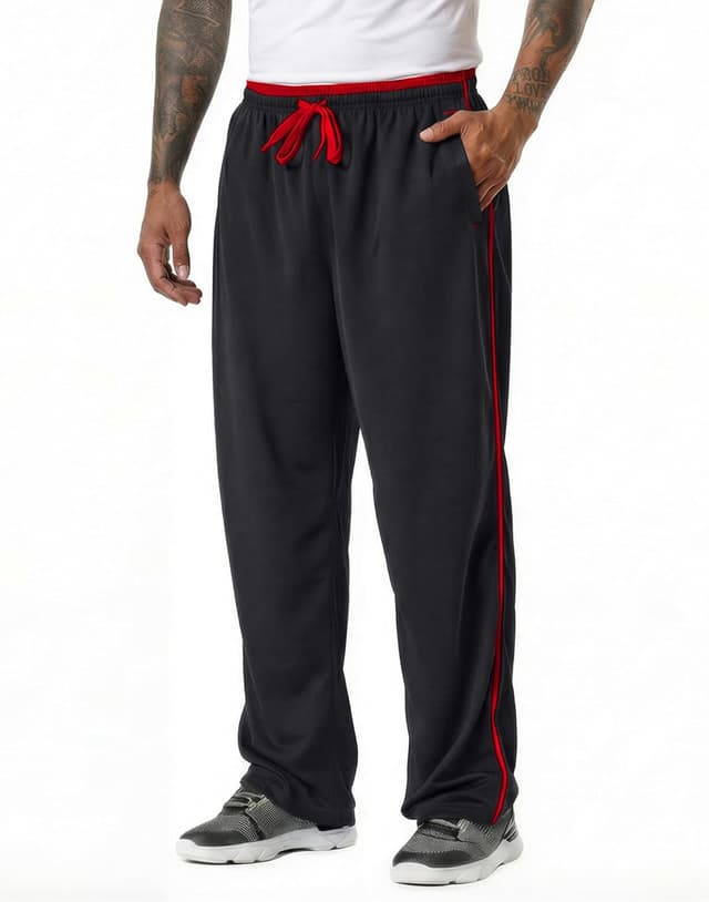 Detalle de EKLENTSON Herren Trainingshose Jogginghose mit Mesh, Schnell trocknend & Reißverschlusstaschen