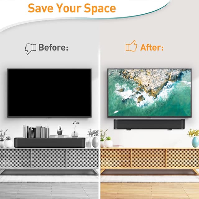 Thumbnail 6 de ELIVED Universal Soundbar Brackets Mount up to 6.8kg