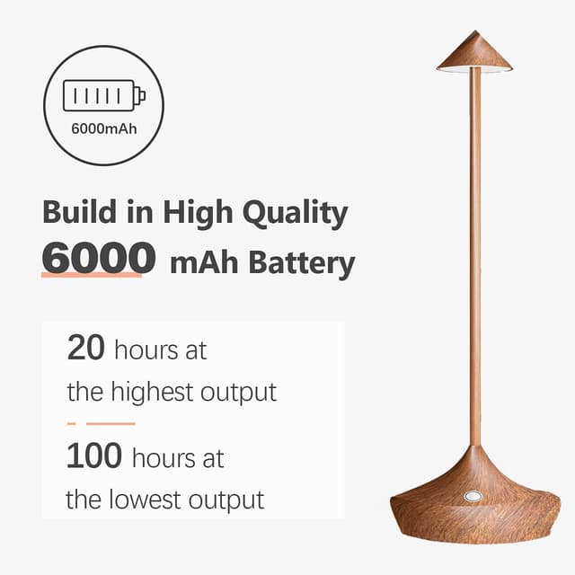 Detalle 2 de Lampe de chevet LED tactile sans fil 6000 mAh