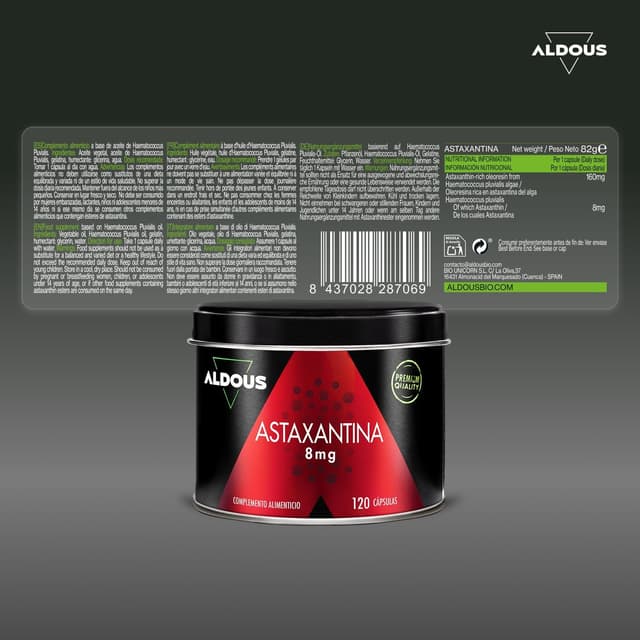 Thumbnail 5 de ALDOUS Astaxantina Natural Pura 8 mg — 120 perlas
