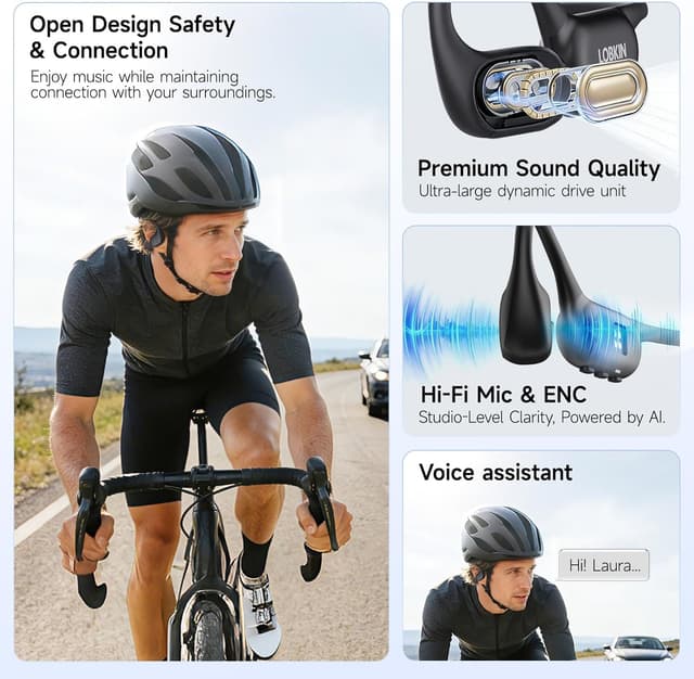 Thumbnail 6 de LOBKIN Open Ear Headphones Bluetooth 6.0