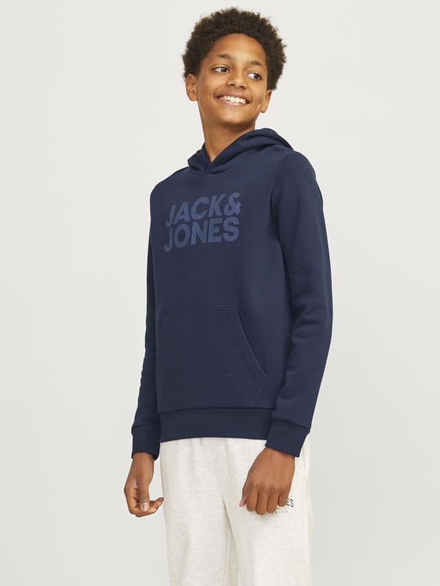 Detalle 2 de JACK & JONES Junior Hoodie Logo Hoodie Junior in felpa con cappuccio