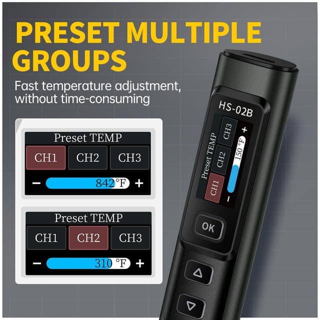 Thumbnail 6 de FNIRSI HS-02B kit di saldatura portatile da 100 W (100–450 °C) con penna digitale