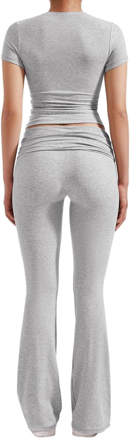 Detalle 2 de YETOWA Women's 2 Piece Lounge Set slim yoga outfit