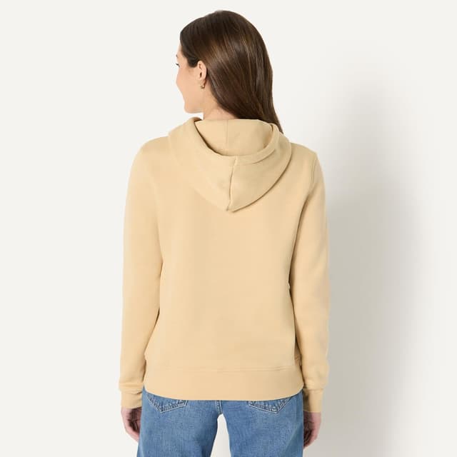 Detalle de Amazon Essentials Damen Fleecepullover mit Kapuze – normaler Schnitt für Alltag & Entspannung