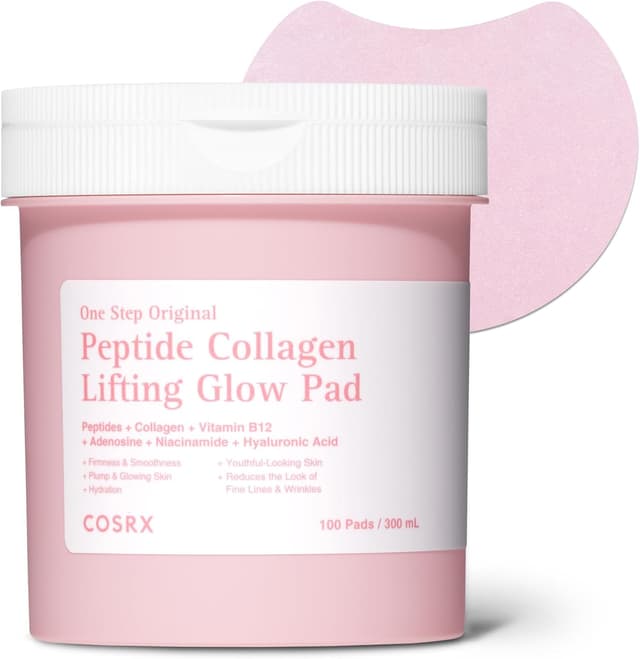 Detalle de COSRX OneStep Original Peptide Collagen Lifting Glow Pad (100 Pads) — peptide & collagen toner pads for elasticity and glow