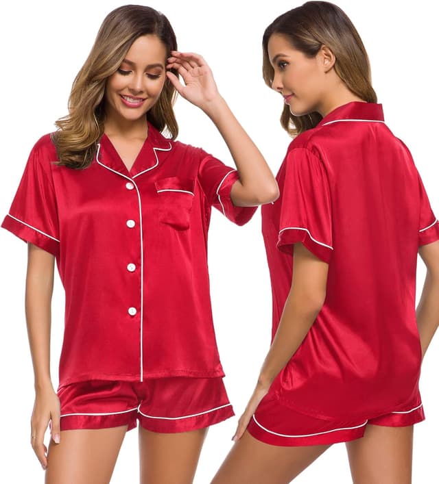 Thumbnail 5 de SWOMOG Silk Satin Pajamas Set XS-3XL