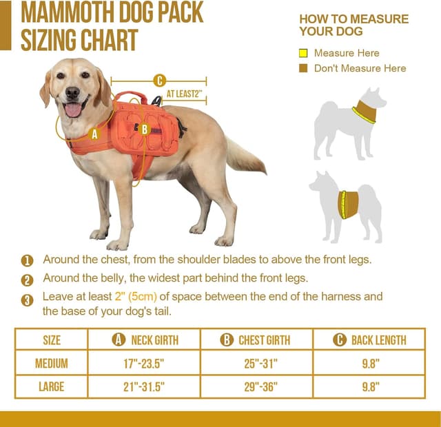 Detalle 2 de OneTigris Mammoth Dog Backpack 2.0 (Orange) for M/L dogs