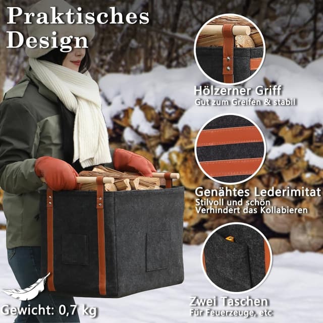 Thumbnail 2 de Diurwur Holzkorb 60L Kaminholz