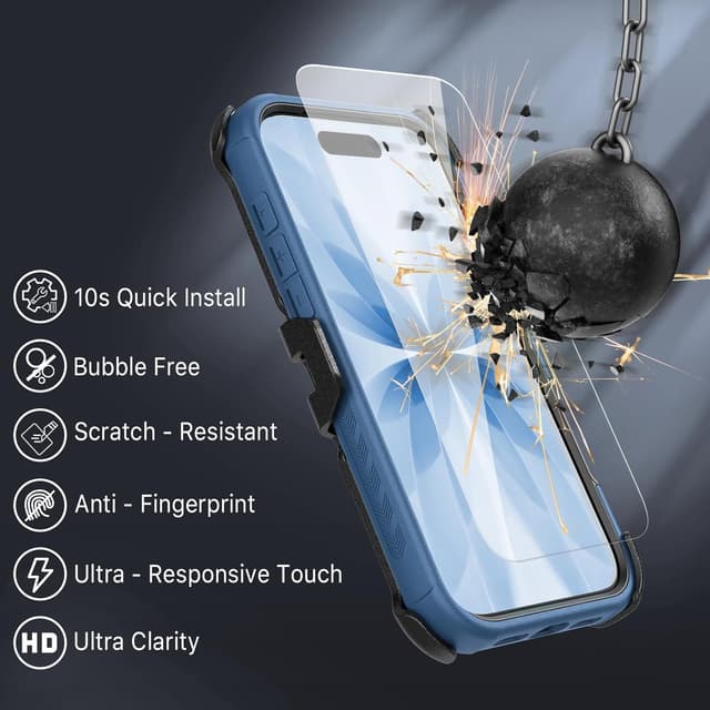 Detalle de M MYBAT PRO Maverick Series Case for iPhone 17 with Belt Clip Holster (MagSafe Compatible)