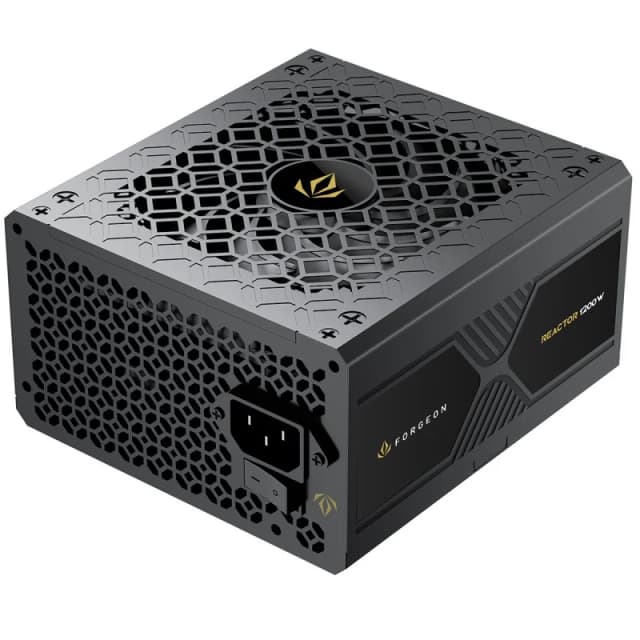 Detalle de Forgeon Reactor 1200W fuente ATX 3.1 Cybenetics Gold