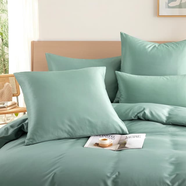 Detalle 1 de RUIKASI Bettwäsche 220x240 Baumwolle grün