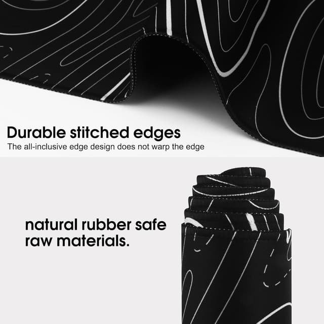 Detalle de HoYiXi 600 x 300 mm soft smooth mouse pad with waterproof PU leather and anti-slip rubber base