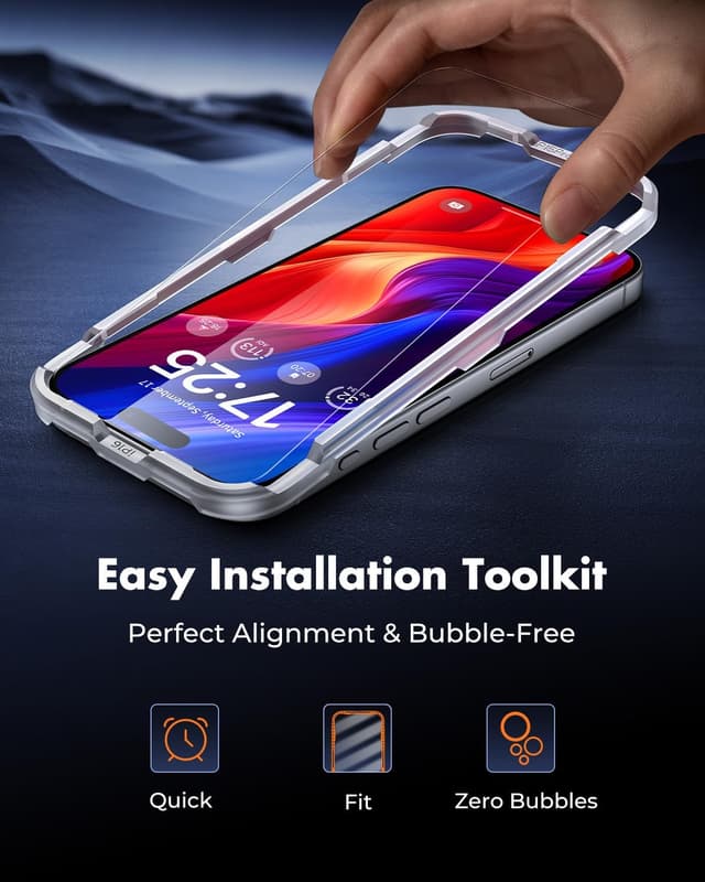 Detalle 1 de UNBREAKcable iPhone 16 2-Pack Screen Protector