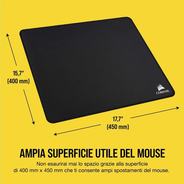 Detalle de Corsair MM350 Champion tappetino per mouse da gioco XL in tessuto anti-sfilacciamento
