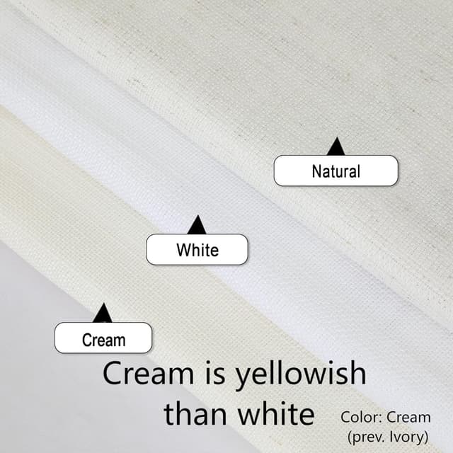 Detalle de Chyhomenyc Light Filtering Curtains, Faux Linen Textured 84" Length (2 Panels)