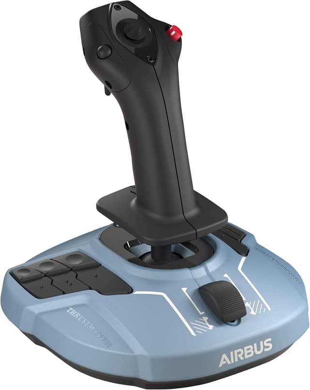 Detalle de Thrustmaster TCA Officer Pack Airbus Edition: replica 1:1 di sidestick e quadrante manetta per PC