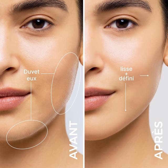 Detalle de ZOMCHI Rasoir Sourcil pour visage femme au dermaplaning, avec 6 lames et capuchons de protection