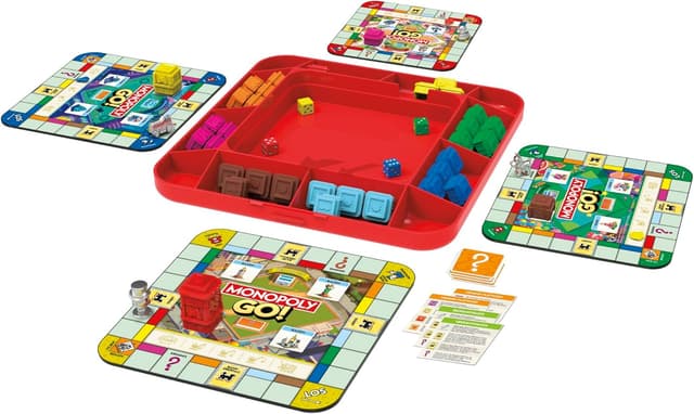 Detalle de Monopoly GO! Brettspiel (Deutsche Version) – schnelles Strategiespiel für 2 bis 4 Spieler