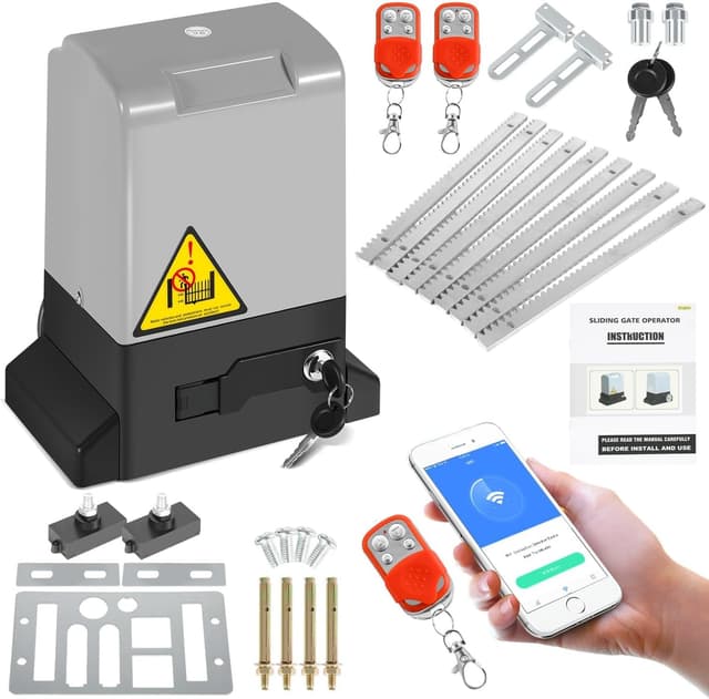 Detalle de Motorisation portail coulissant Jaxguom 370W (jusqu’à 800 kg) avec WiFi/Bluetooth