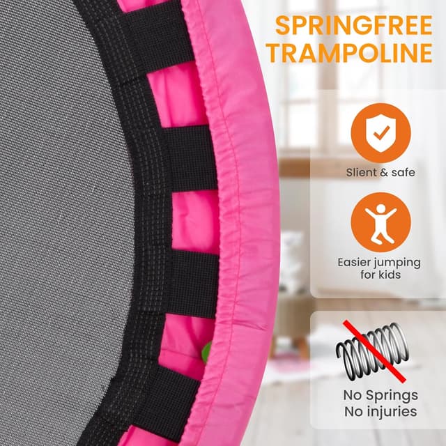 Detalle 2 de ATIVAFIT 36" Foldable Rebounder Band Trampoline with Foam Handles for Toddlers (3–6 years)