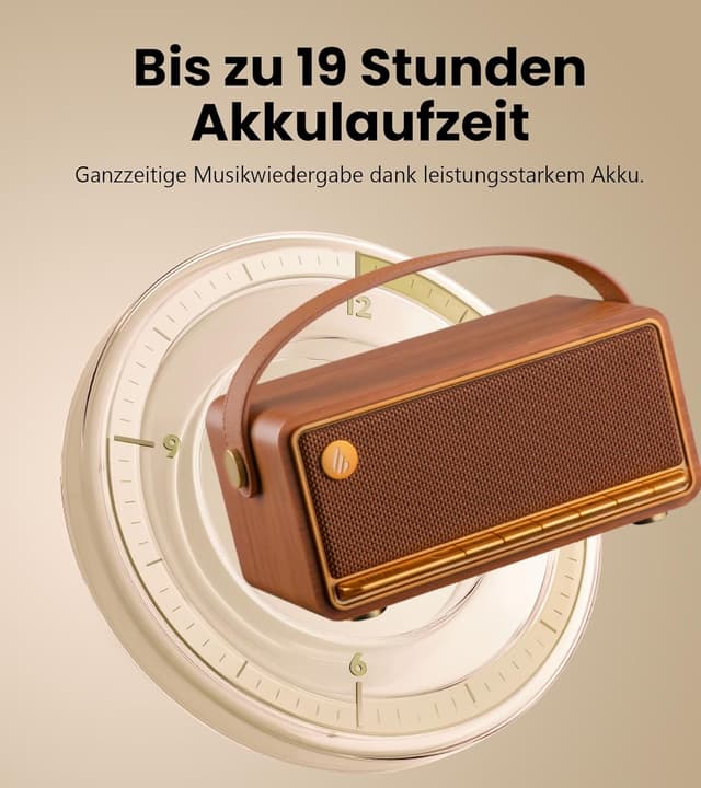 Detalle de Edifier MP330 Tragbarer Bluetooth-Lautsprecher mit Hi-Res Audio (40 W RMS) und Dual-Stereo-Kopplung, Multipoint