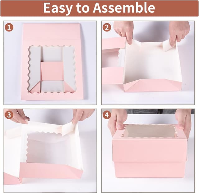 Thumbnail 4 de PFAMKEER 6x6x2.5 Inch Cake Box (60 pcs) 🎂