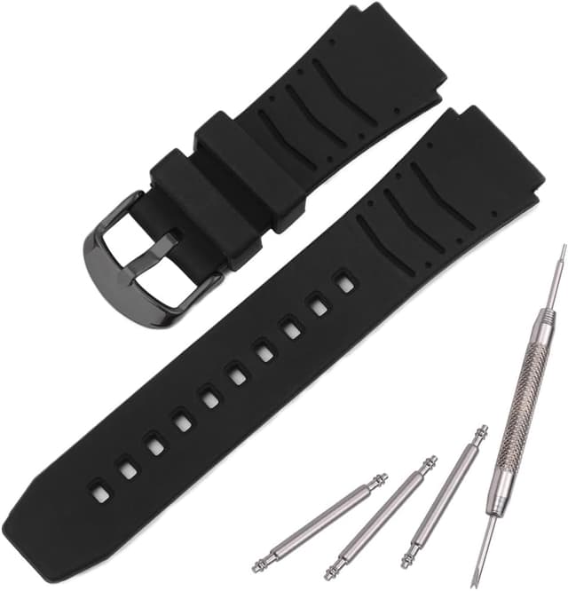 Detalle de Silikon-Ersatzgurt für Casio-Uhren (PRG-80, PAG-80, PRW-1000, PRW-1100) – Sport wasserdicht