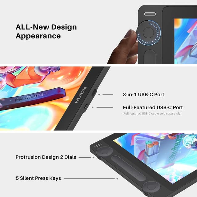 Thumbnail 4 de HUION Kamvas 13 Gen 3 13.3-inch Drawing Tablet