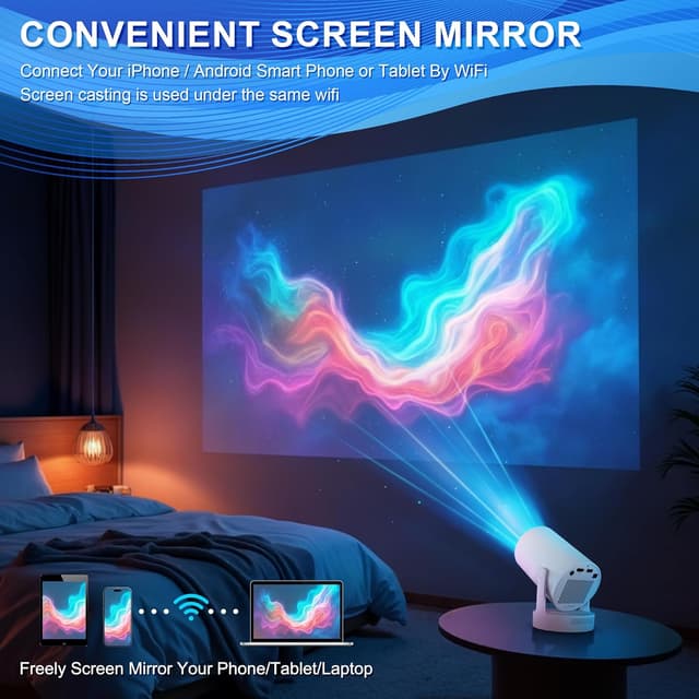 Thumbnail 5 de Mini Projector 4K Portable WiFi 6 210 ANSI