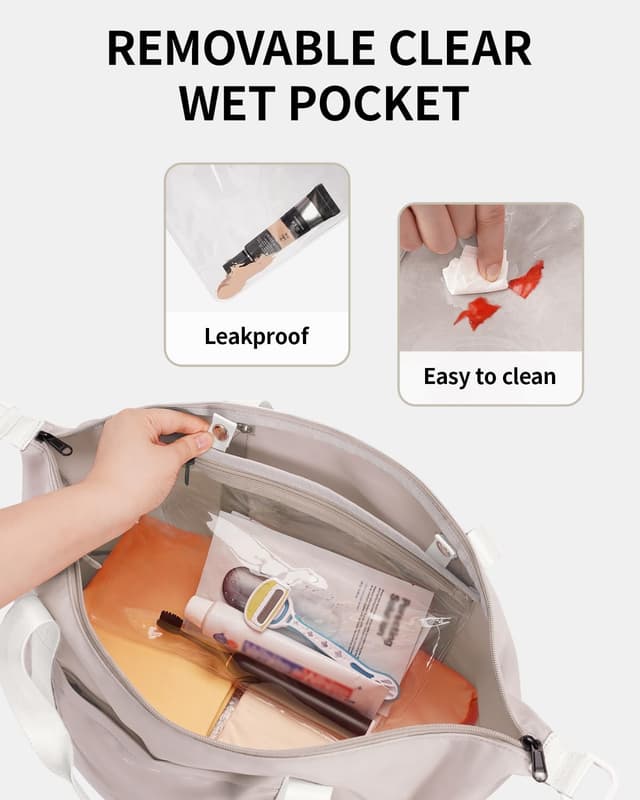 Detalle de ECOHUB Ryanair Handgepäck Tasche 40x30x20 cm (20 L) mit herausnehmbarer Nass-Tasche