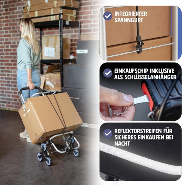 Thumbnail 6 de Zeusify Einkaufstrolley XXL 50 l Kühlfach