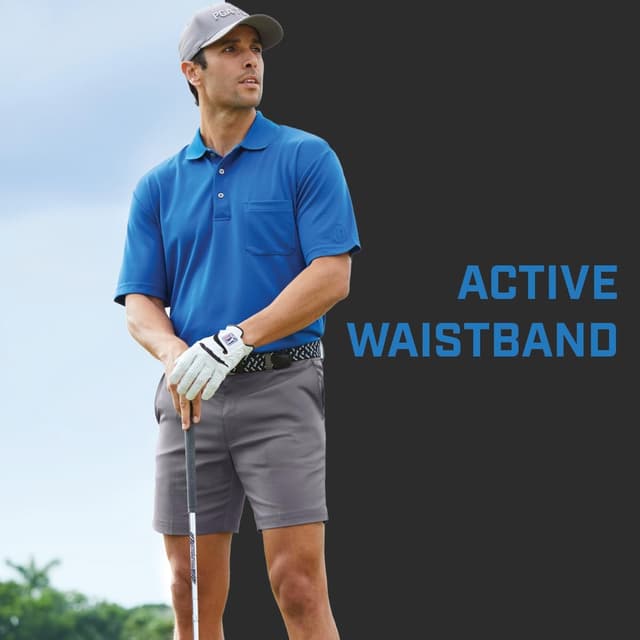 Detalle 2 de PGA Tour Men’s 7” Flat Front Performance Stretch Golf Shorts with Active Waistband