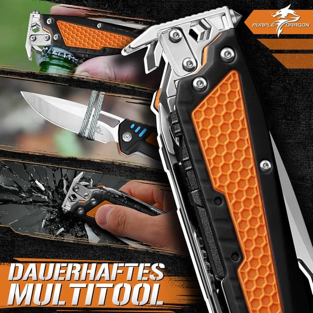 Thumbnail 2 de Purple Dragon 13‑in‑1 Multitool Klappmesser 13 Funktionen