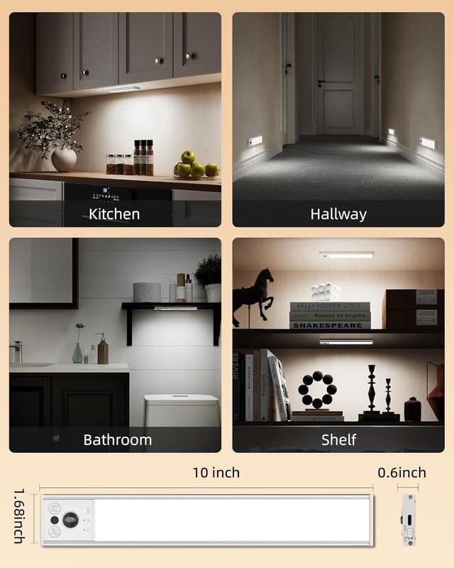 Thumbnail 6 de EZVALO 10inch under cabinet lighting motion sensor