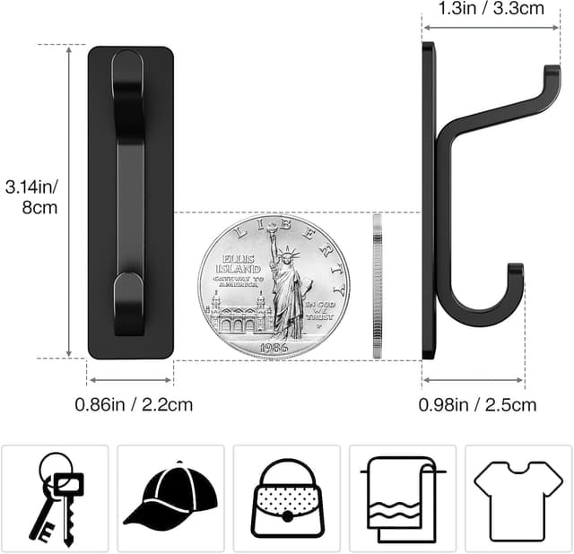 Thumbnail 4 de Self Adhesive Hooks 6KG 4 Pack 🪝