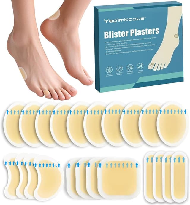 Detalle de 22Pcs Hydrocolloid Blister Plasters for Feet (Waterproof, Invisible) for Heel & Toe Protection