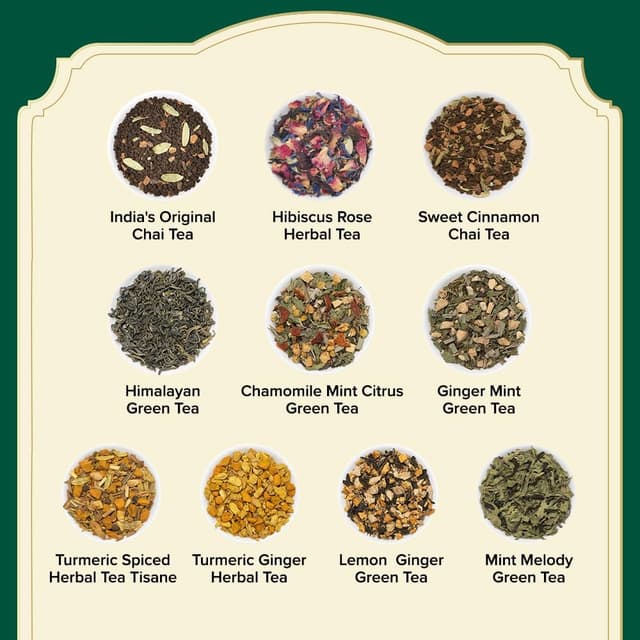 Detalle 2 de VAHDAM Sortierte Teeprobierbox 40 Beutel