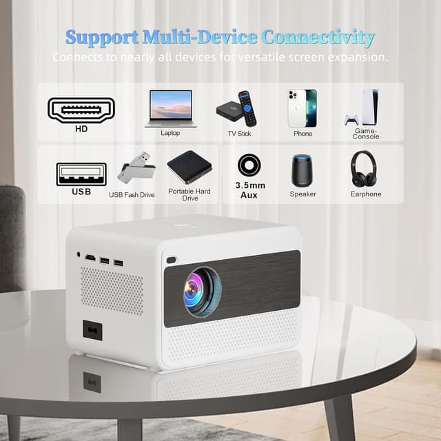 Thumbnail 6 de POYBPCY Videoprojecteur 16000 Lumen 200"