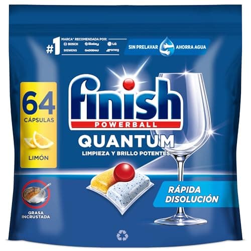 Imagen de Finish Powerball Quantum All in 1 Pastillas para lavavajillas Limón, 64 unidades en OfertitasTOP