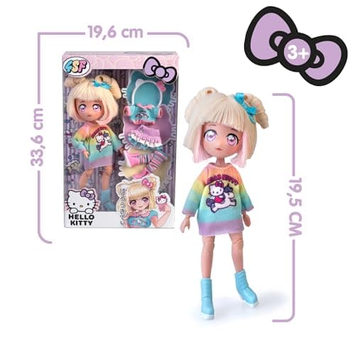 Detalle 2 de Famosa 4SF Hello Kitty Manga Fashion Unicorns, muñeca 19,5 cm