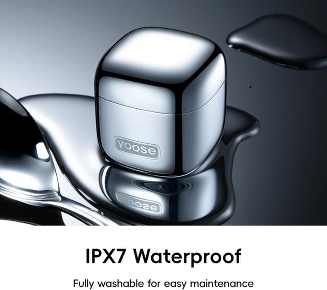 Detalle de Yoose 2 in 1 tagliapeli naso e rasoio elettrico ricaricabile USB-C (IPX7) con testine intercambiabili